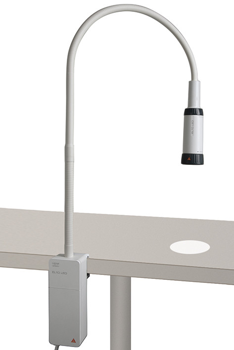 HEINE EL 10 LED Examination light with clamp mount for table mounting