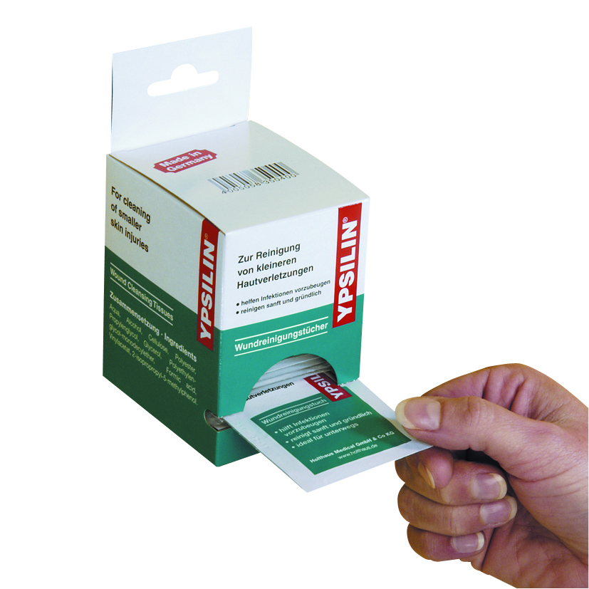 HOLTHAUS YPSILIN Wound cleaning wipes 14 x 19 cm