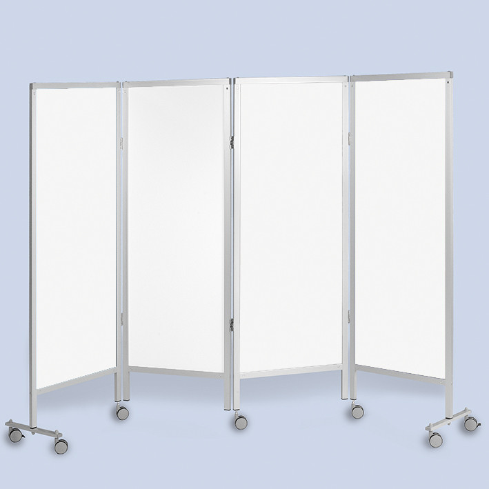 AGA Folding screen 4-wing mobile white/white/white/white