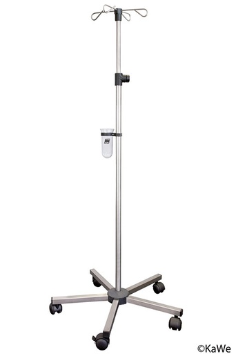 [13550-01] MEGRO Infusionsständer 5-Fuß aus Edelstahl
