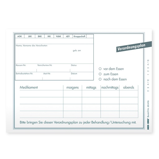 [13633-01] MED+ORG Verordnungspläne A6 quer