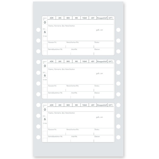 [13641-01] MEGRO Address field stickers eGK Sprocket hole labels