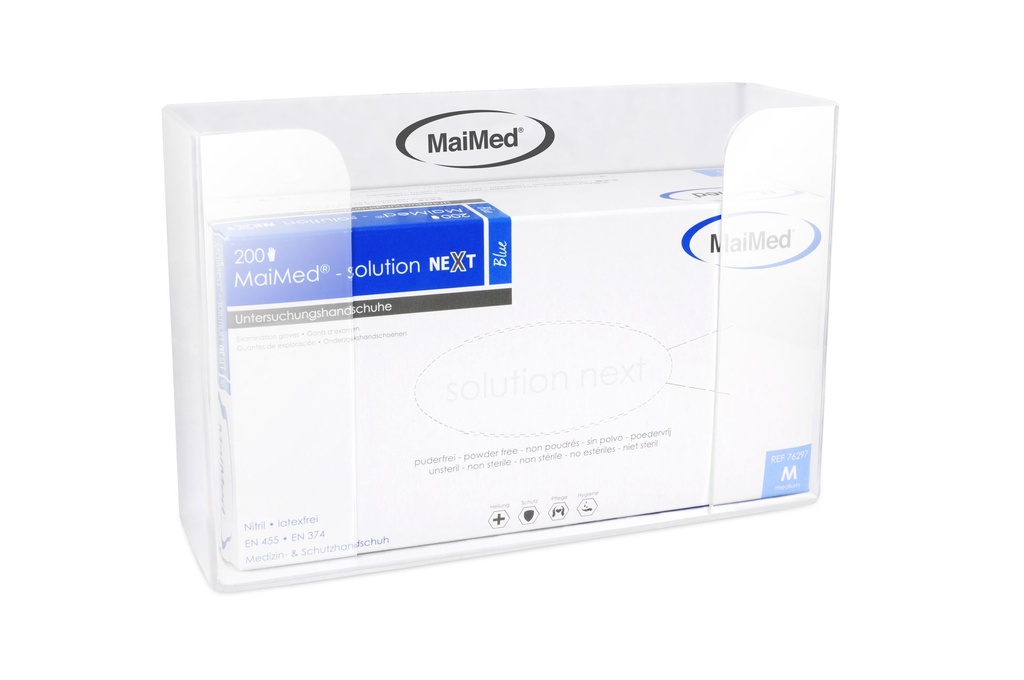 MAIMED Wall holder made of acrylic with spring for Glove boxes without mounting material