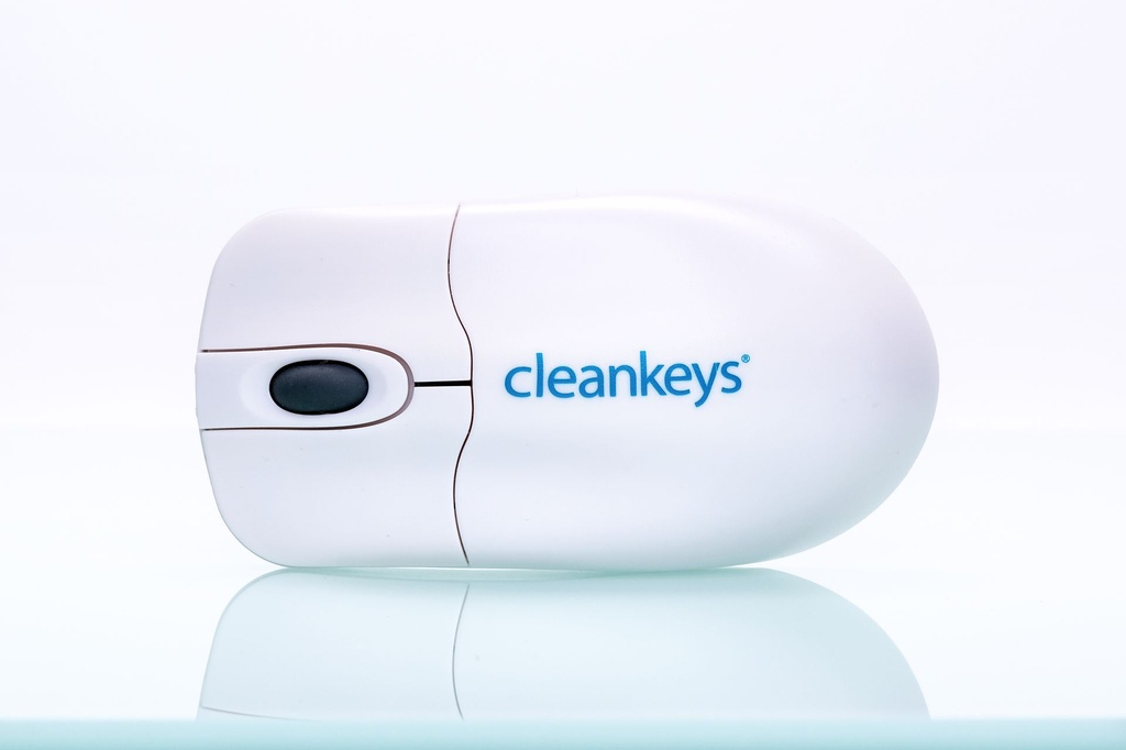 GETT Cleankeys Mouse kabellose und wasserdichte Maus inkl. Dockingstation weiß