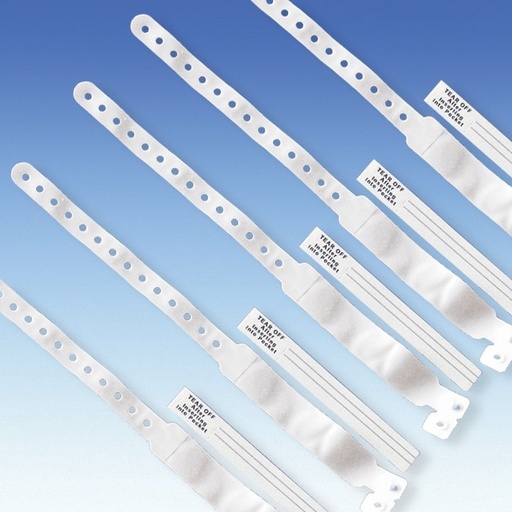 [21370-01] MEGRO Patient identification wristbands Standard, white