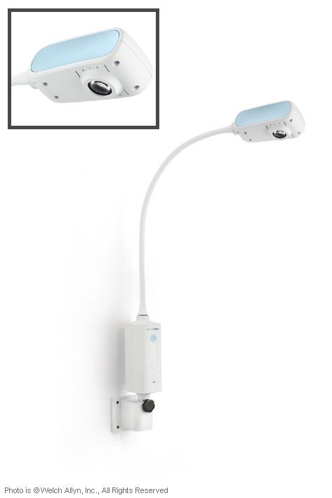 WELCHALLYN GS 300 LED-Untersuchungsleuchte mit Tisch-/Wandbefestigung