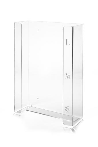 [21871-01] MEDDAX Glove holder Trio Flat Acrylic XT transparent 238 x 392 x 93 mm