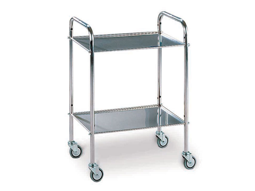 GIMA Lancart Trolley Stainless steel trolley on wheels