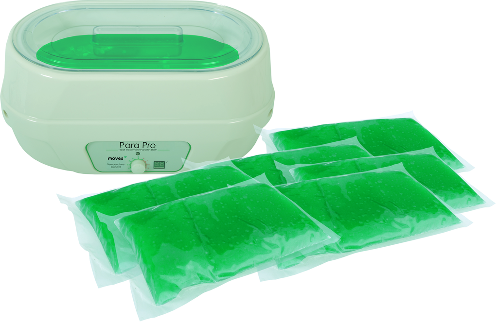 MVS MoVeS Para Pro Hot wax bath + 6 Paraffin blocks (2.72 kg) - Tea Tree Green