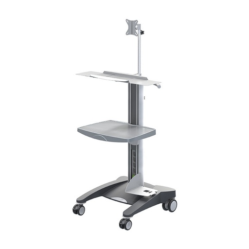 [22409-01] HAEBERLE fuego Computerwagen mit 1 ABS-Ablageplatte grau