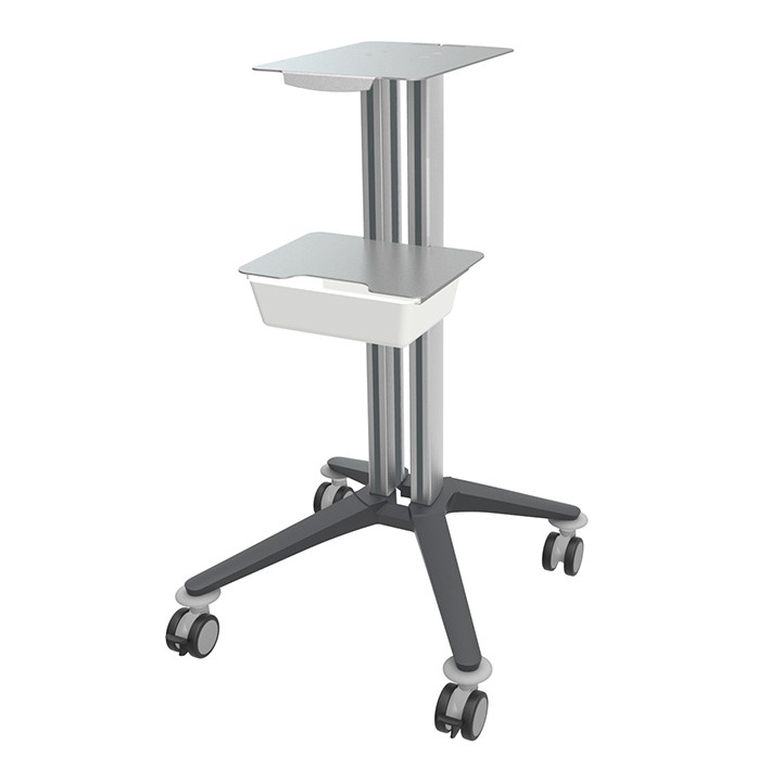 HAEBERLE bravo Basic trolley 5 with 2 metal shelves and tray