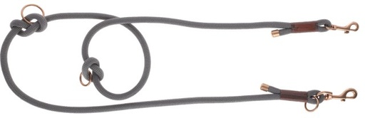 [27134-01] KERBL Leash Monte Carlo, grey / brown, 200 cm