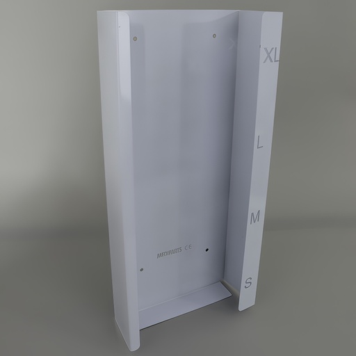 [27240-01] MEDDAX Edelstahl Handschuhhalter Quadro flat B-Ware Weiß