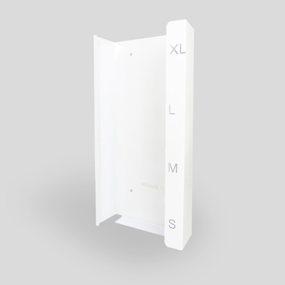 MEDDAX Edelstahl Handschuhhalter Quadro flat Weiß