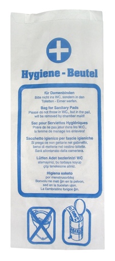 [19015-01] AMPRI Papierhygienebeutel grau 1000 Stück