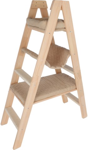 [27124-01] KERBL Scratching post ladder, 134 cm, natural/beige