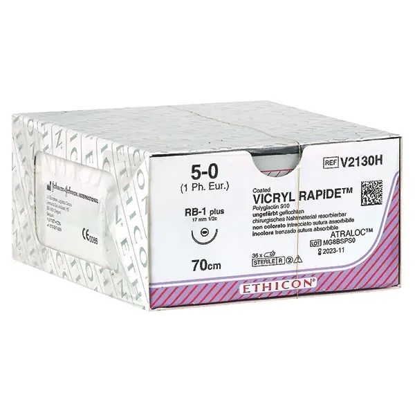 ETHICON Vicryl Rapide Nahtmaterial RB1-Plus ungefärbt geflochten 0,70 m
