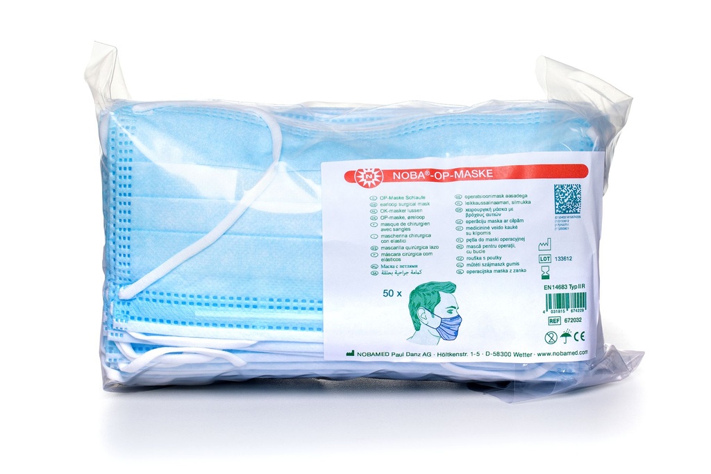 NOBA OP-Masken 3-lagig mit elastischen Schlaufen