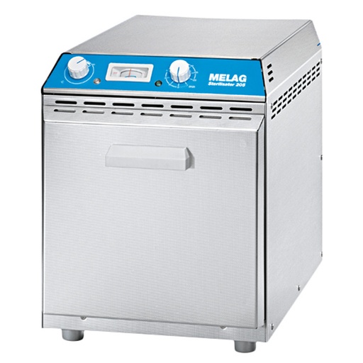 [15141-01] MELAG Heißluft-Sterilisator 205 mit Halterung für 3 Kassetten oder 3 Tabletts