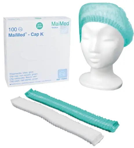 [10243-01] MAIMED Cap K Klipphaube, Ø 50 cm, weiß, 100 Stück