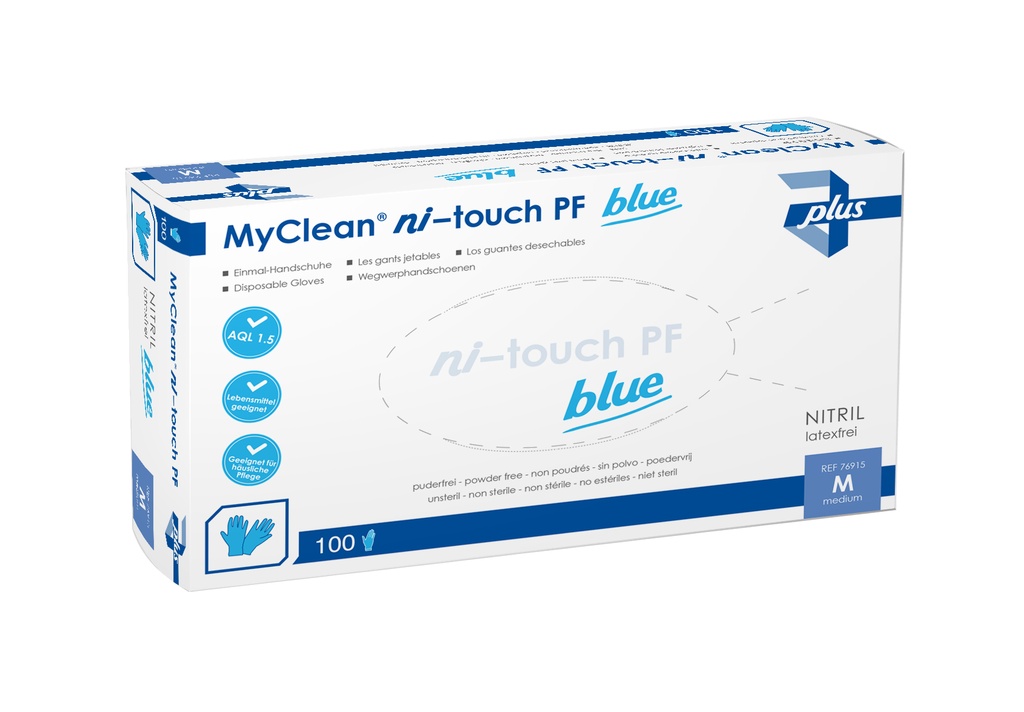 MAIMED MyClean ni-touch blue PF Nitril, 100St./Box