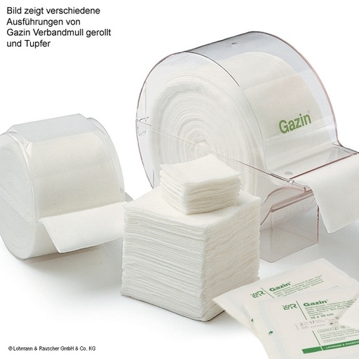 LOHMANN & RAUSCHER Gazin Gauze bandage rolled in clear dispenser