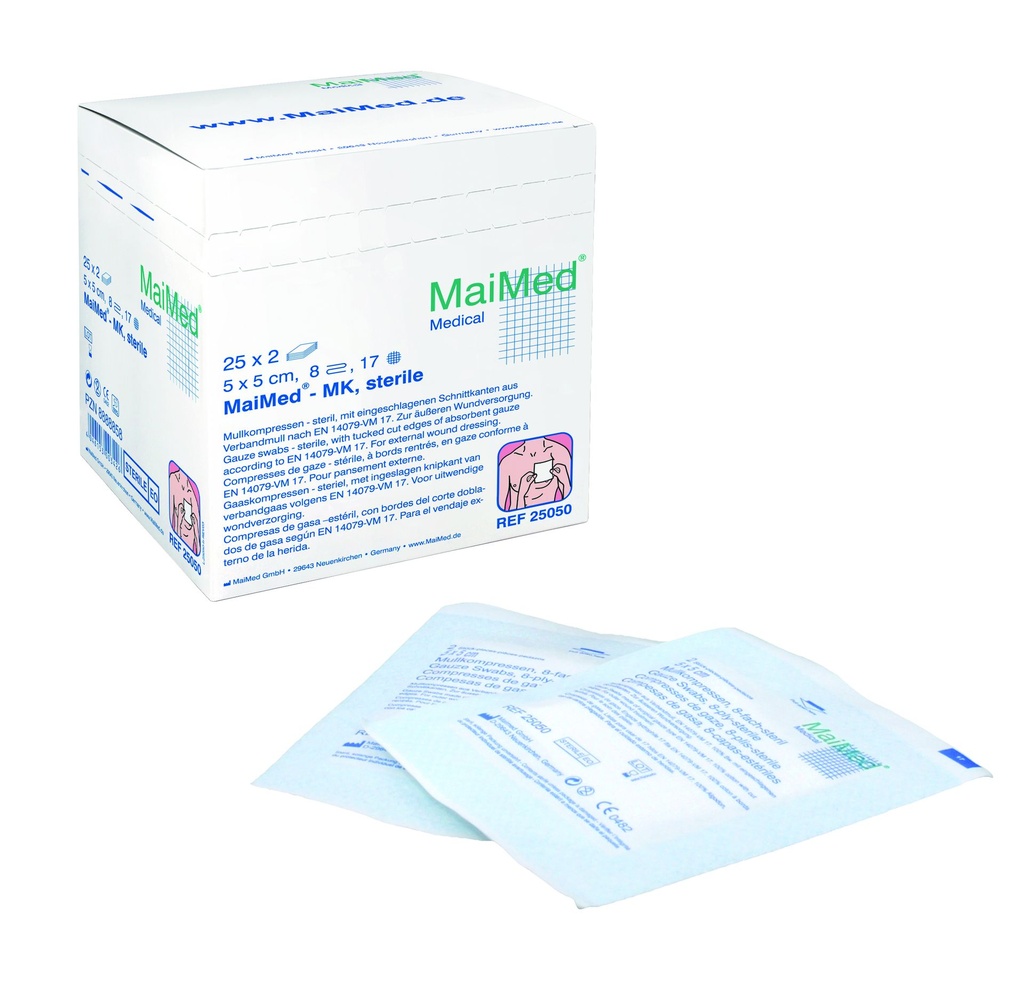 MAIMED MK Gauze compresses 12 ply sterile