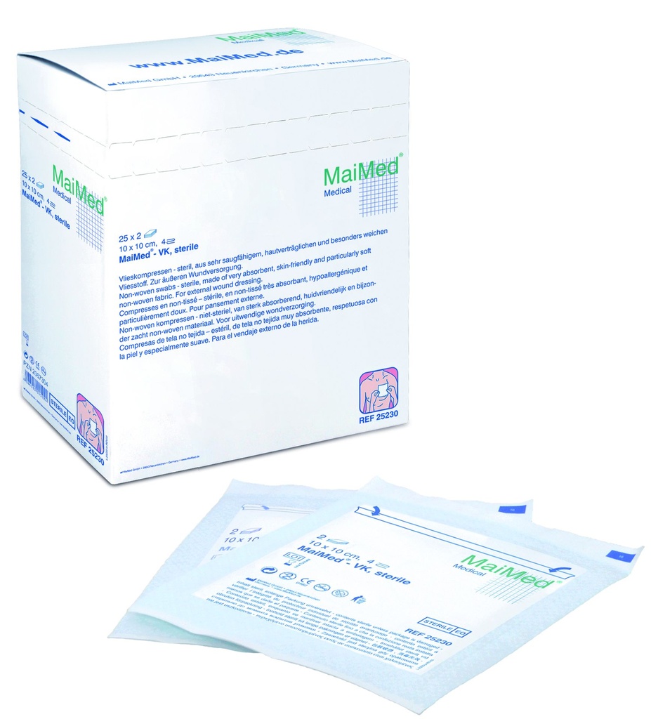 MAIMED VK Non-woven compresses 4 ply sterile