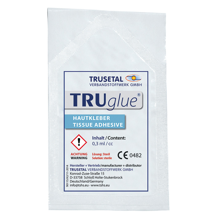 TRUGLUE Disposable wound adhesive